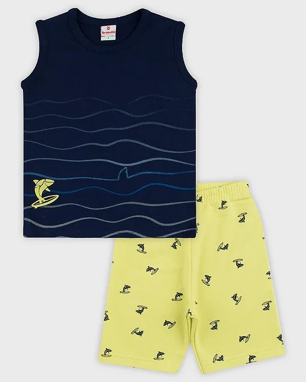 Conjunto Infantil Menino Surf Marinho