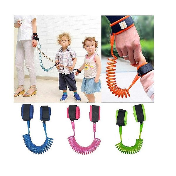 PULSEIRA DE SEGURANCA INFANTIL GUIA CRIANCA ANTI PERDA COLEIRA AJUSTAVEL CONTROL