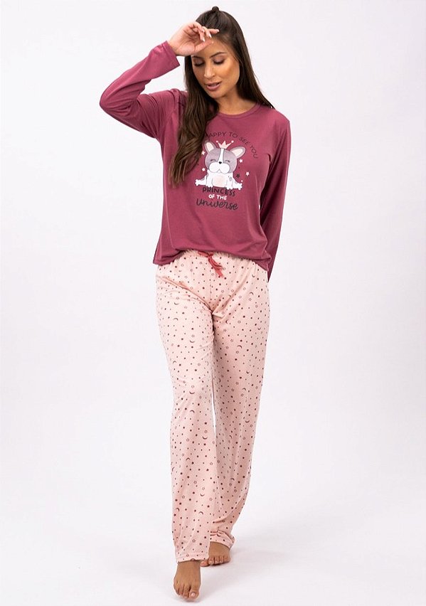Pijama Feminino de Inverno - Estrela