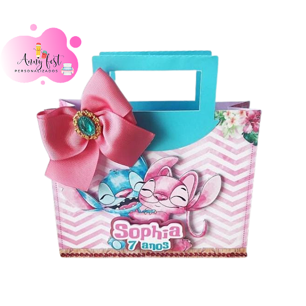 15 sacolinhas com alça tema lilo e stitch