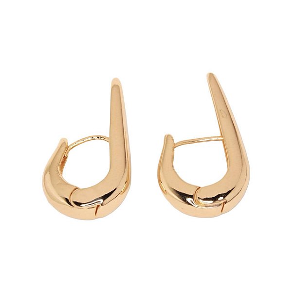 Brinco Argola Gancho Banho Ouro 18k
