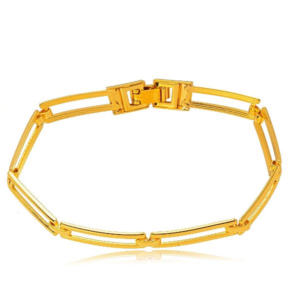 Pulseira Elos Lisos Dourado