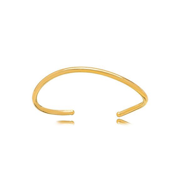Bracelete Ondulado Banho Ouro 18k