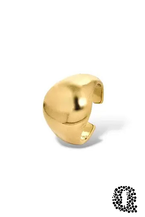 Anel Redondo Regulável Banho Ouro 18k