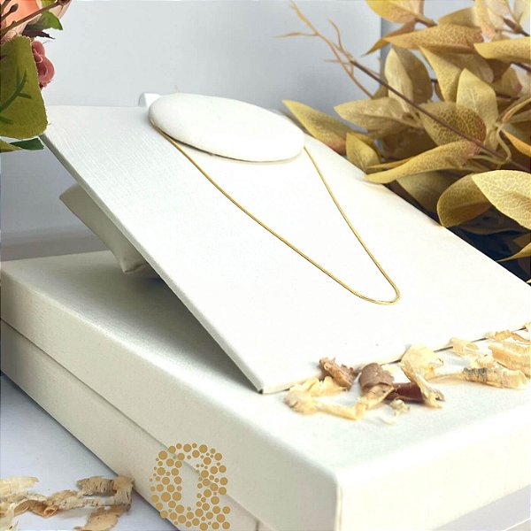 Choker Rabo de Rato Fina Banho Ouro 18k