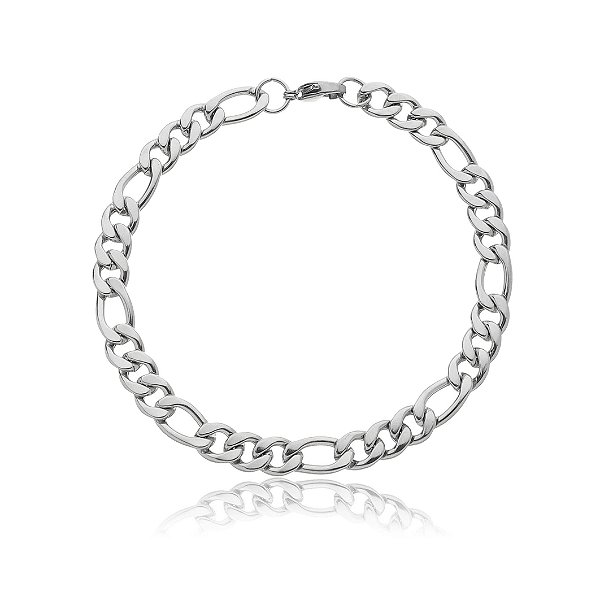 Pulseira Grume Largo em Aço Inox