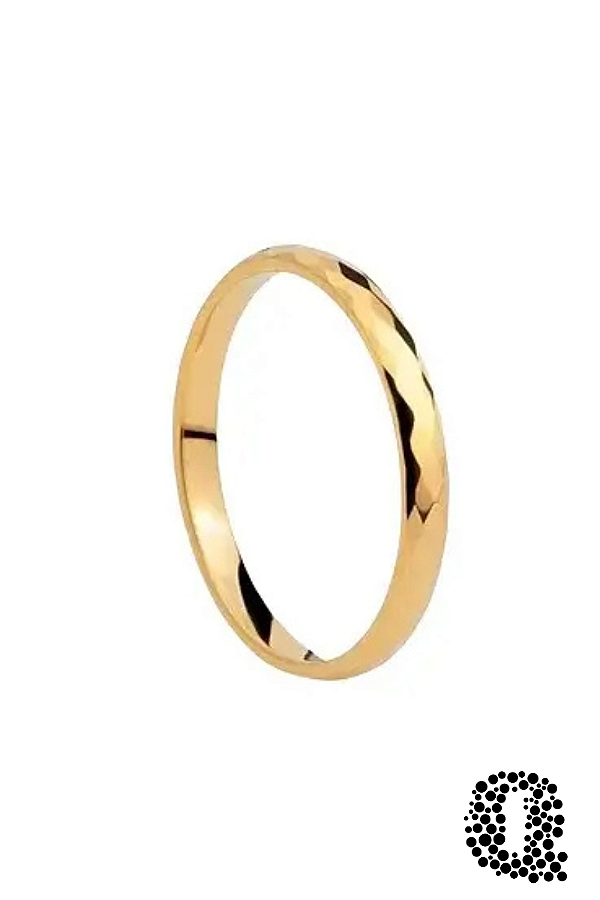 Aliança de Tungstênio Losangos Banho Ouro 18k