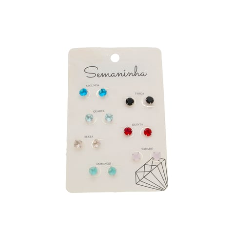 Kit Brinco Semaninha Ponto de Luz Color em Aço Inox