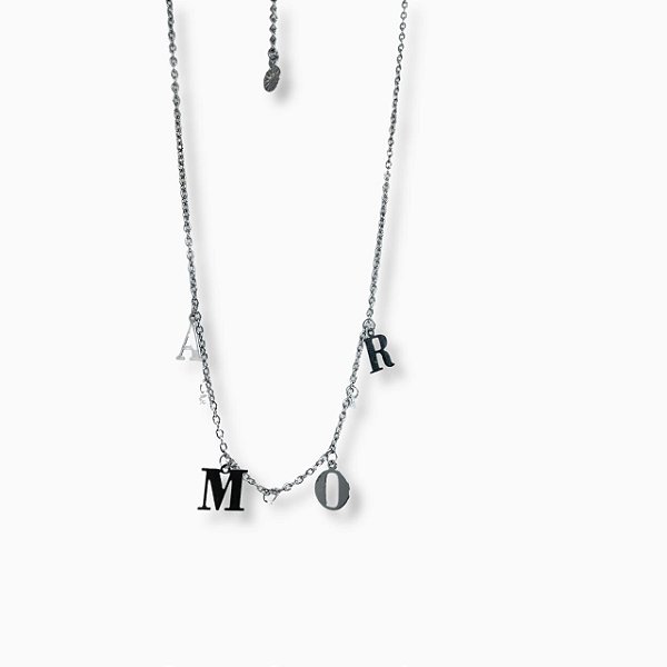 Choker Amor em Aço Inox