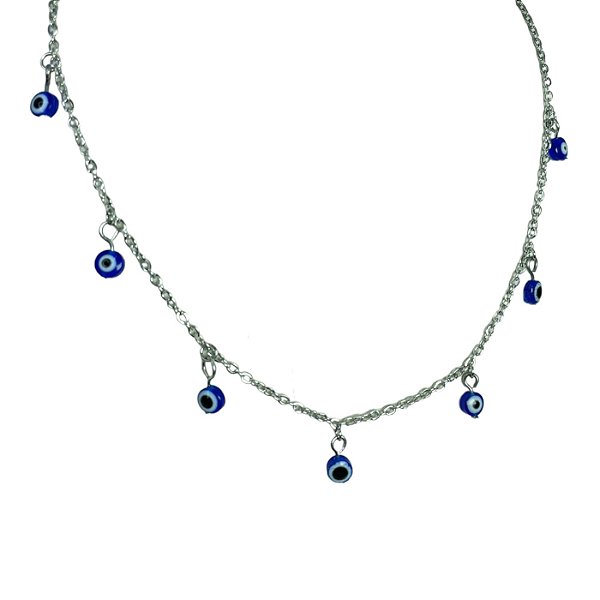 Choker Olho Grego em Aço Inox