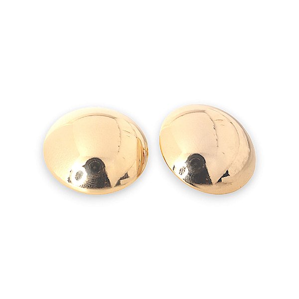 Brinco Meia Bola Banho Ouro 18k