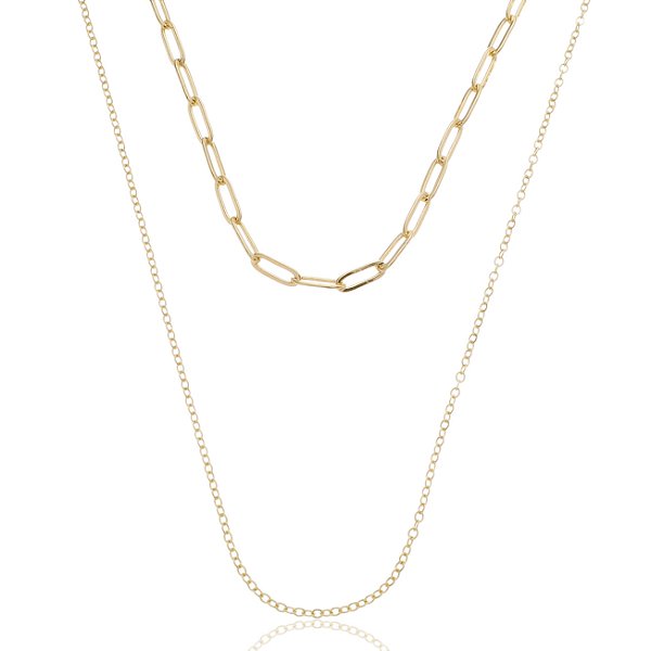 Colar Duplo Elos Cartier Banho Ouro 18k
