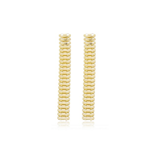 Brinco Snake Banho Ouro 18k