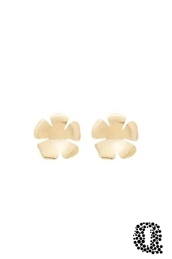 Brinco Flor Tropical Banho Ouro 18k