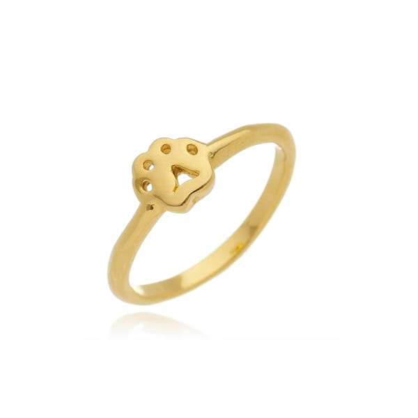 Anel Pet Vazado Folheado a Ouro 18K