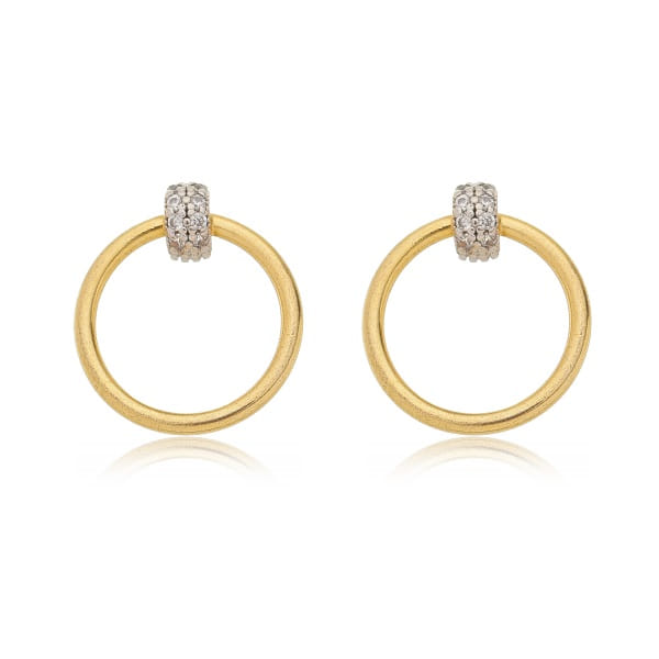 Brinco Alianca Folheado a Ouro 18K