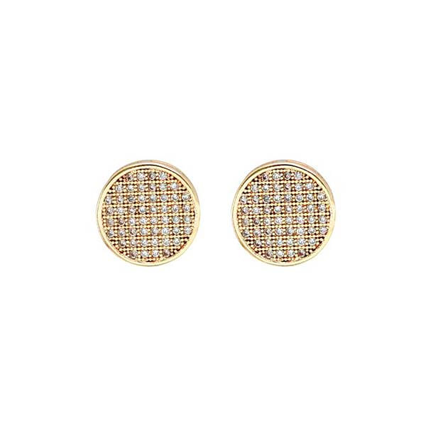 Brinco Chuveiro Cristal 11Mm Folheado a Ouro 18K
