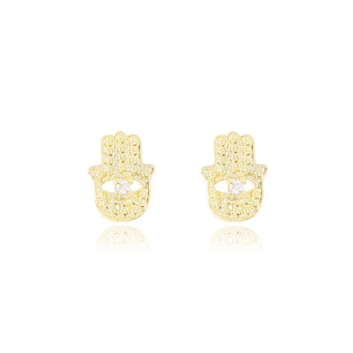 Brinco Hanossa Senhora Aparecida Zirc Cores Folheado a Ouro 18K