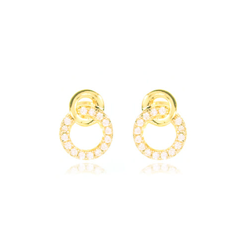 Brinco Nózinho Folheado a Ouro 18K
