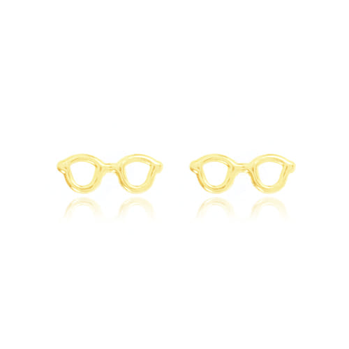 Brinco Óculos Folheado a Ouro 18K