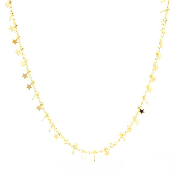 Choker Estrelinhas Penduradas Folheado a Ouro 18K