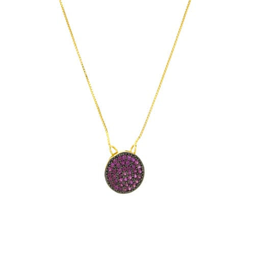 Colar Chuveiro Rosa Folheado a Ouro 18K