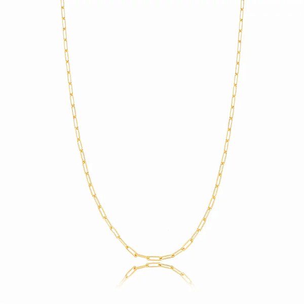 Colar Elo Cartier 45Cm Folheado a Ouro 18K