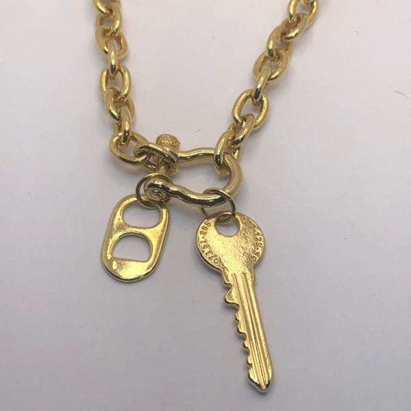 Colar Longo 3 Pingentes Folheado a Ouro 18K