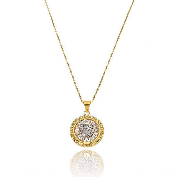 Colar Pizza Folheado a Ouro 18K