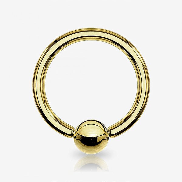 Piercing Captive 10Mm Folheado a Ouro 18K