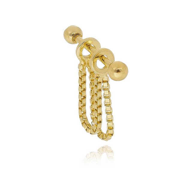 Piercing Correntinha Folheado a Ouro 18K