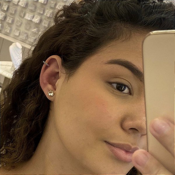 Piercing Fake Argola Fina Rainbow Folheado a Ouro 18K