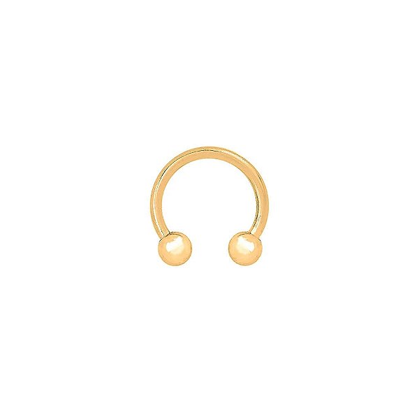 Piercing Ferradura 6Mm Folheado a Ouro 18K