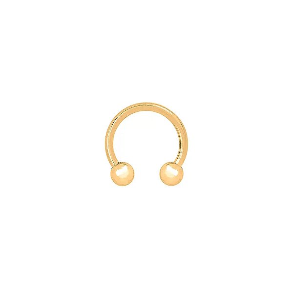 Piercing Ferradura 8Mm Folheado a Ouro 18K