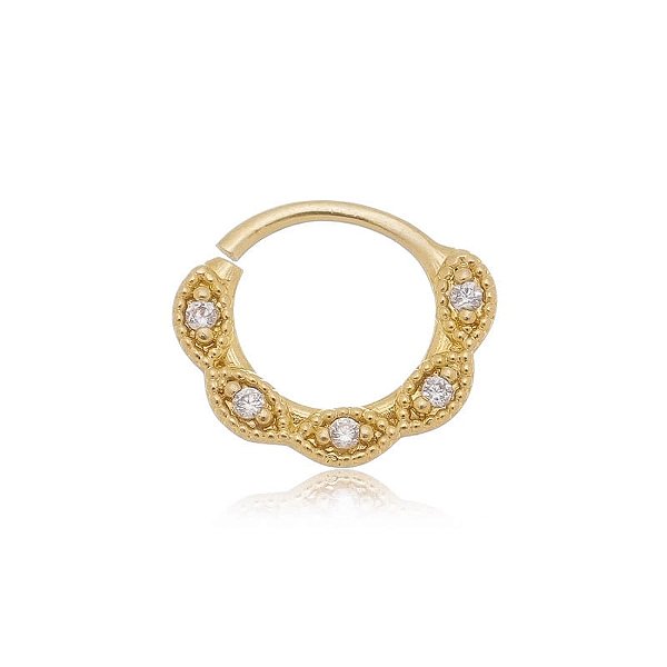 Piercing Torção Indiano Folheado a Ouro 18K