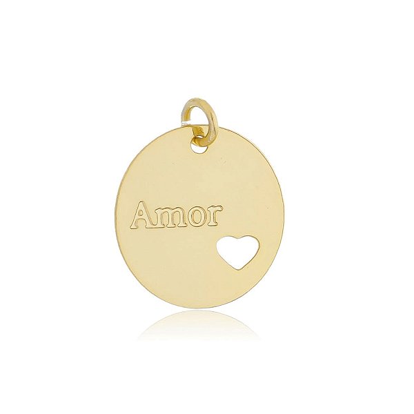 Pingente Mandala Amor e Coração Vazado