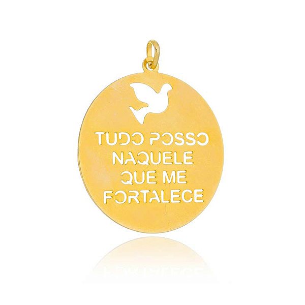 Pingente Mandala Vazada Tudo Posso
