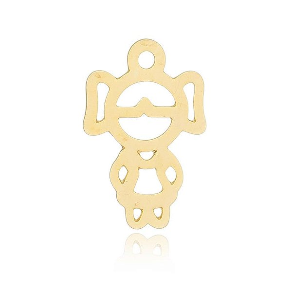 Pingente Menina Vazado Pequeno Liso