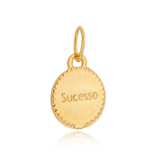 Pingente Redondo Sucesso e Estrela