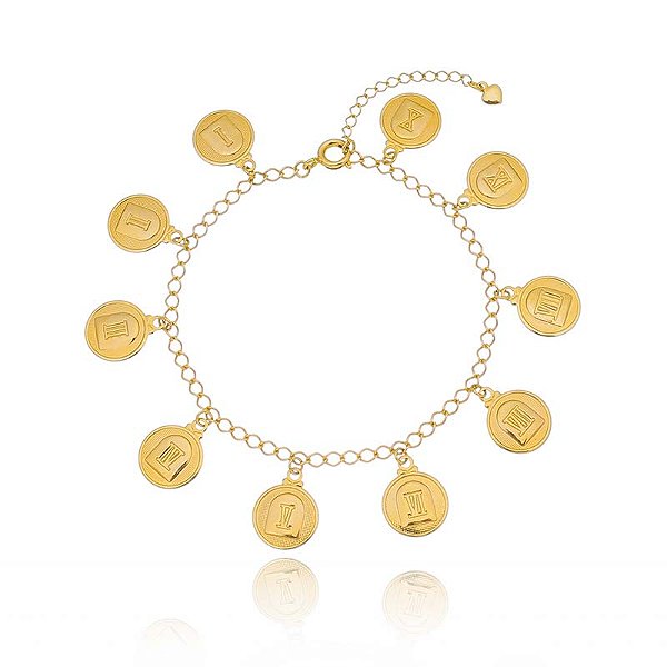 Pulseira 10 Mandamentos Folheado a Ouro 18K