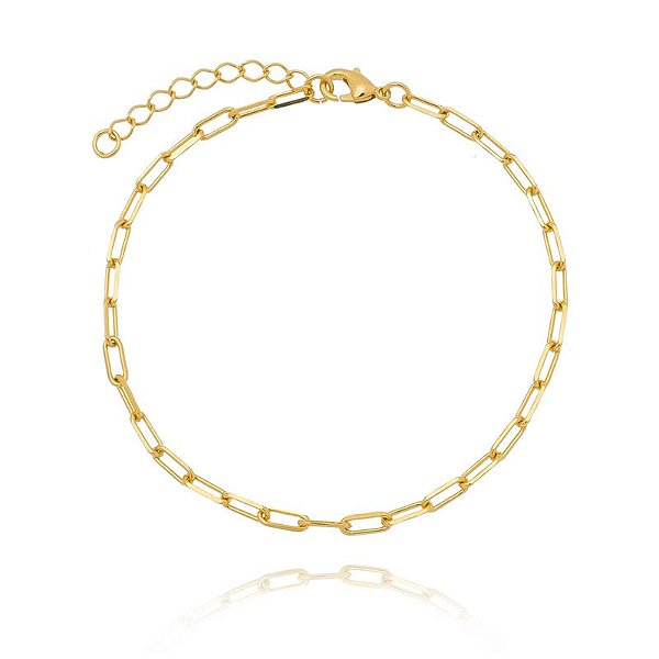 Pulseira 18Cm Cartier 0,70Mm Folheado a Ouro 18K