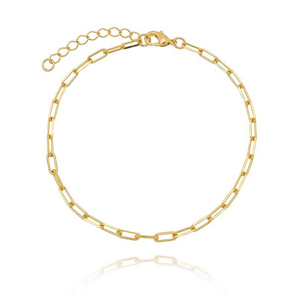 Pulseira 21Cm Cartier 0,70Mm Folheado a Ouro 18K