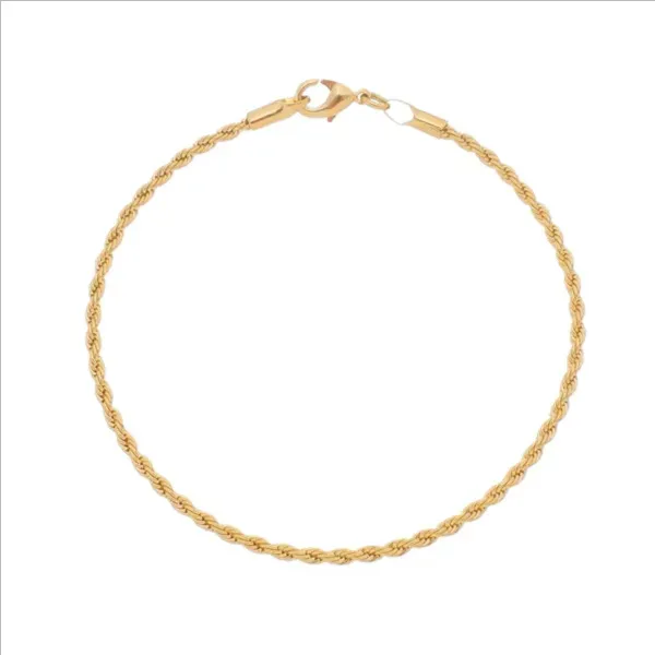 Pulseira Corda Folheado a Ouro 18K