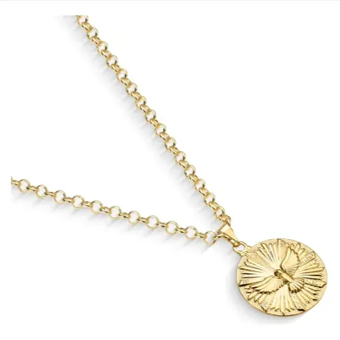 Pulseira Elo Português Grande Pingente Sabedoria Folheado a Ouro 18K