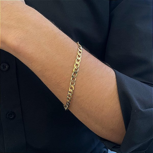 Pulseira Grumet Laminado Folheado a Ouro 18K