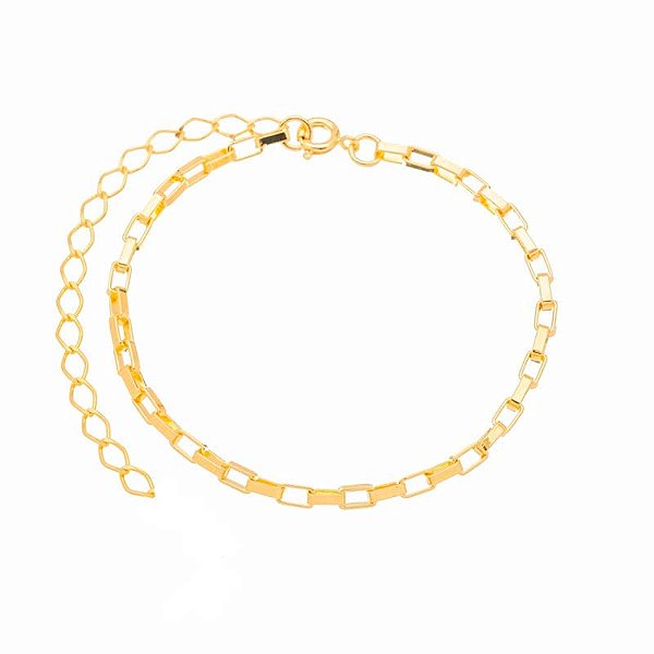Pulseira Veneziana 0.5Mm Folheado a Ouro 18K