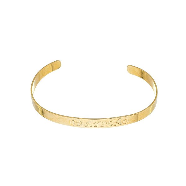 Bracelete Liso Gratidão