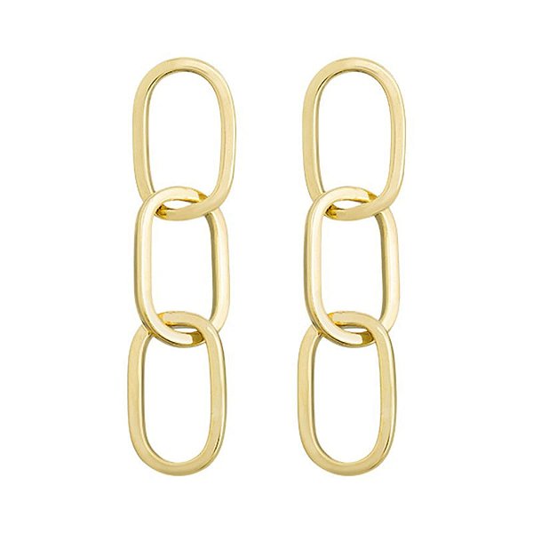 Brinco 3 Elos Alongados