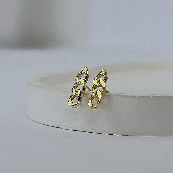 Brinco Corrente Folheado a Ouro 18k