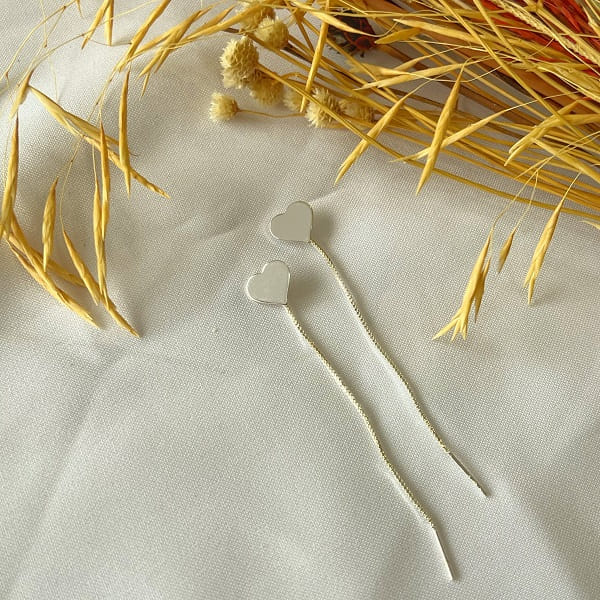 Brinco Earline Fio Veneziano Coracao Liso